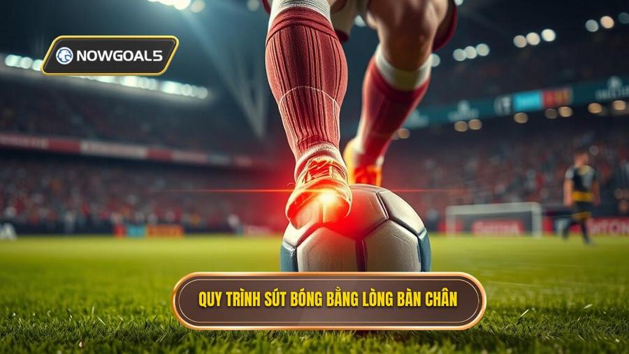 2. Quy trình sút bóng bằng lòng bàn chân